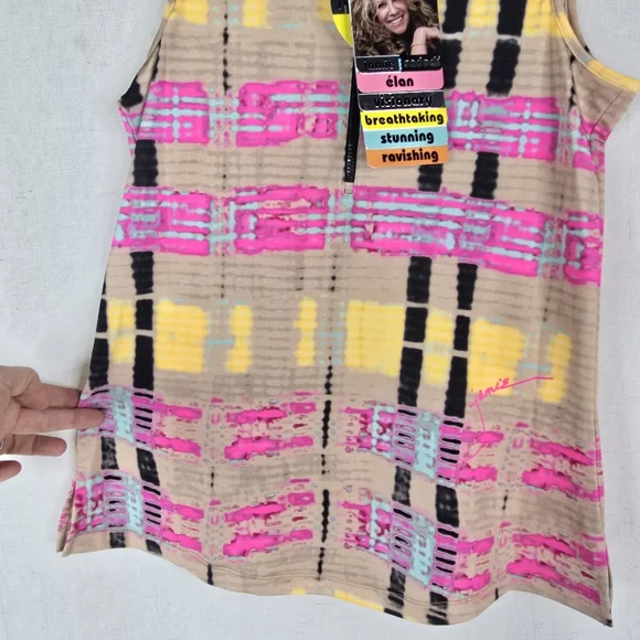 Jamie Sadock Tank Top Womens XS Golf Tennis Pink Creme Brulee 1/4 Zip Shirt - Picture 2 of 11